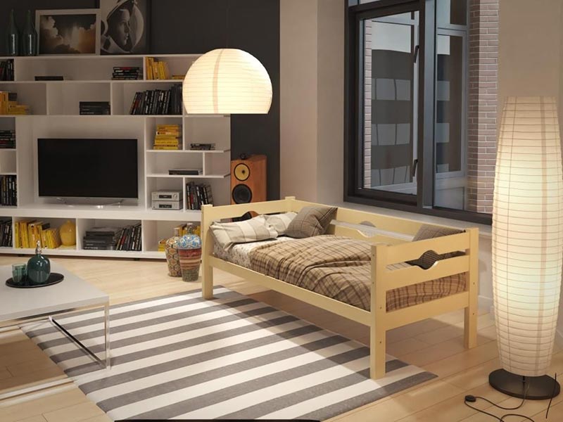 Деревянные кровати из массива дерева для современной спальни